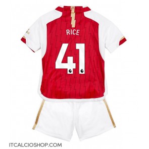 Arsenal Declan Rice #41 Prima Maglia Bambino 2023-24 Manica Corta (+ Pantaloni corti)